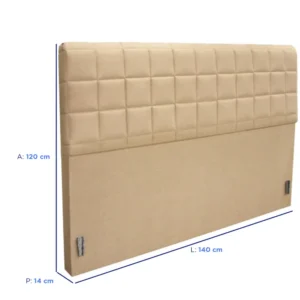 Cabeceira Casal 140cm Suede Roma Cor  Areia, Gazin - Imagem 2