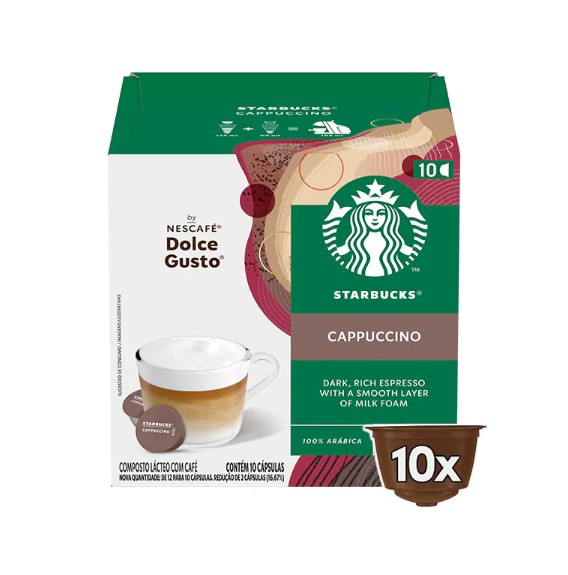 8116af95aee273e94115c73ced63fb72.jpg Capsulas Nescafé Dolce Gusto STARBUCKS Cappuccino 10 Cápsulas - Imagem 1