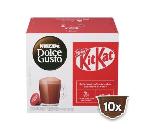 94b1ffa08902b807716f52d489ef9430.jpg Capsulas Nescafé Dolce Gusto KITKAT 10 Cápsulas - Imagem 1