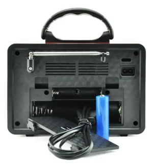 Rádio Retrô Portátil Kapbom Bluetooth AM FM Madeira USB SD - Imagem 5