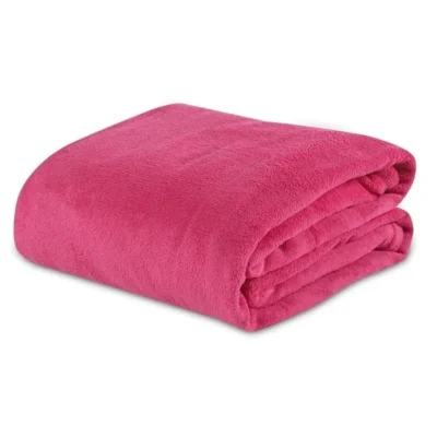 Cobertor solteiro 150x220 microfibra Rosa