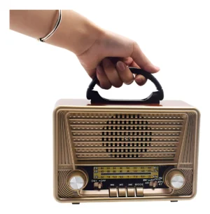 Rádio Retrô Portátil Kapbom Bluetooth AM FM Madeira USB SD - Imagem 3