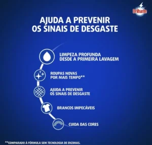 Lava Roupas Líquido Brilhante Limpeza Total Refil 900ml - Imagem 4