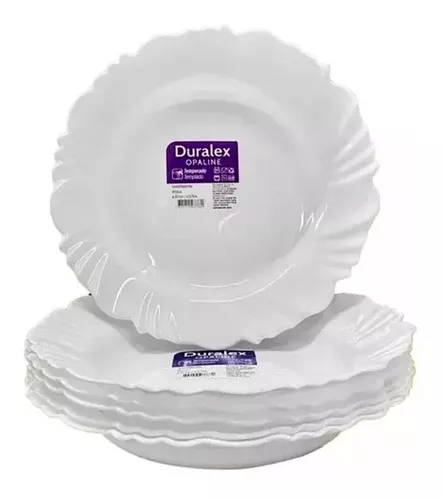 1e0bc83a60364d9d67dd03ae976905d3.png Prato Fundo Petala Vidro Branco Duralex Nadir - Imagem 1