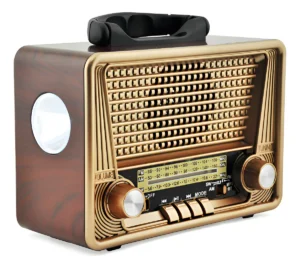 Rádio Retrô Portátil Kapbom Bluetooth AM FM Madeira USB SD - Imagem 2