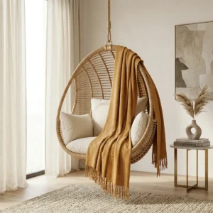 Manta Decorativa e protetora Para Sofá 3 E 4 Lugares 4,0 x 1,80 metros Caramelo - Imagem 7
