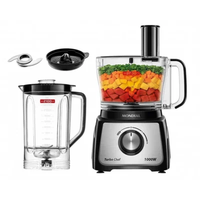 Multiprocessador Turbo Chef 3 em 1 Mondial Preto 1000W- MPN-02-BE 220V