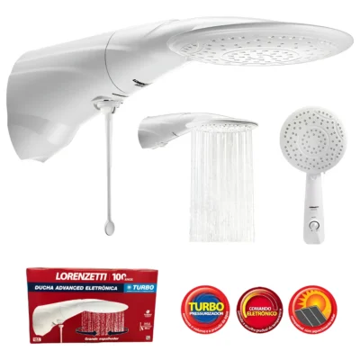 Chuveiro Ducha Advanced Turbo Eletrônica Lorenzetti 7500w Branco 7500W 220V