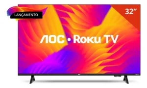 Smart TV 32 Polegadas AOC Roku HD LED, 3 HDMI, 1 USB, Wi-Fi - 32S5155/78G - Imagem 2