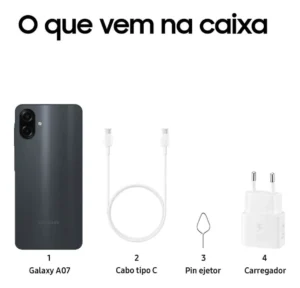 Celular Samsung Galaxy A07 128GB SM-A075M/DS SM-A075MZKRZTO PRETO QUADRIBAND - Imagem 5