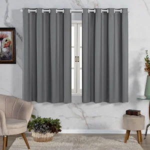 Cortina Blackout De Pvc 2,20m X 1,30m Cinza Corta Luz - Imagem 2