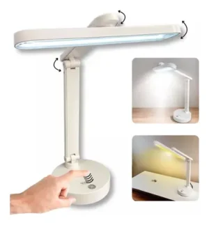Luminária de Mesa LED Articulável USB com 3 Níveis de Luz