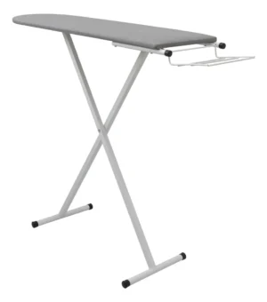 Tabua De Passar Roupa Reforçada Com Porta Ferro 3 Alturas Cor Branco