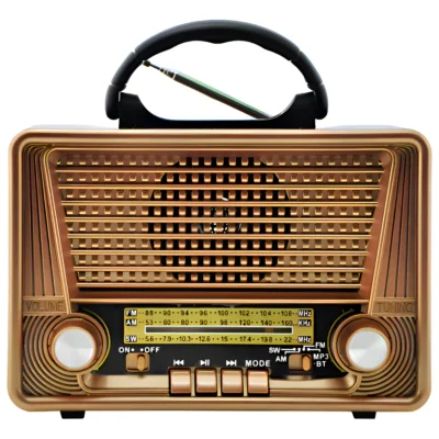 Rádio Retrô Portátil Kapbom Bluetooth AM FM Madeira USB SD
