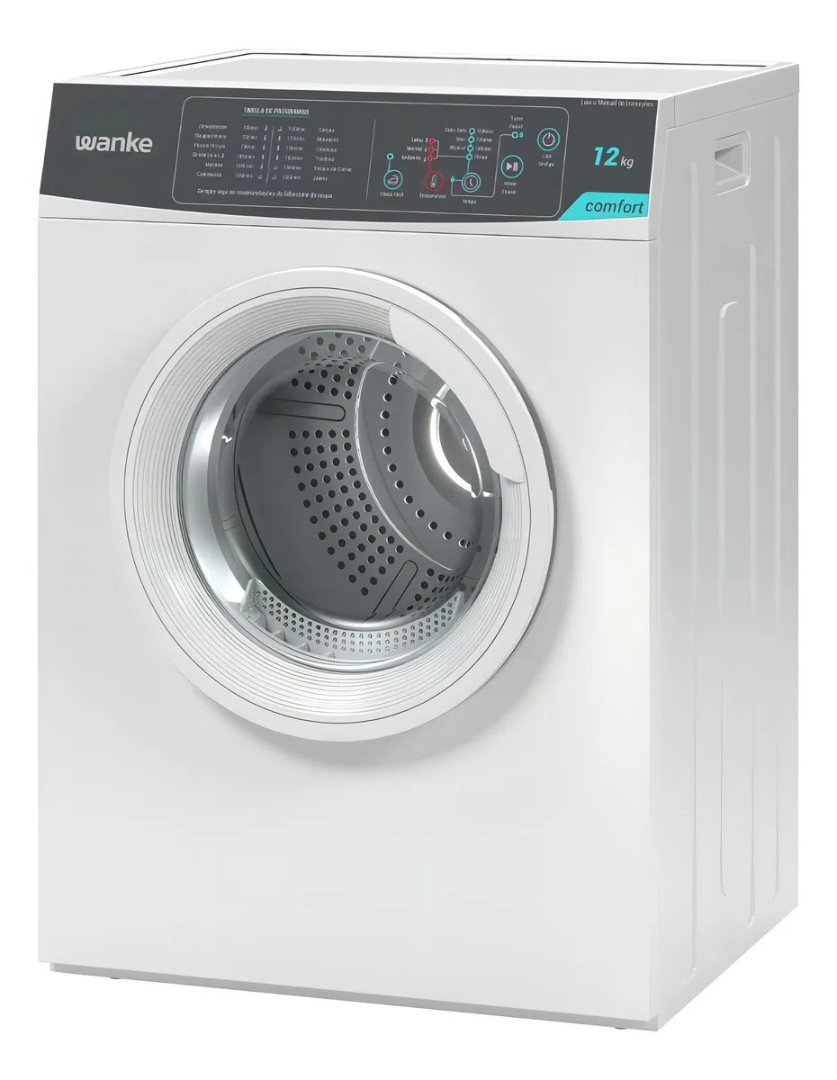 a05a2e8f9b0f7b5b2c06f43a57779792.webp Secadora de Roupas 12kg Wanke Comfort 12 Programas Branca SWSA120P - Imagem 1