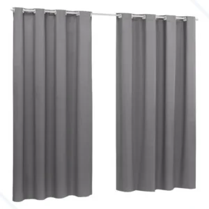 Cortina Blackout De Pvc 2,20m X 1,30m Cinza Corta Luz