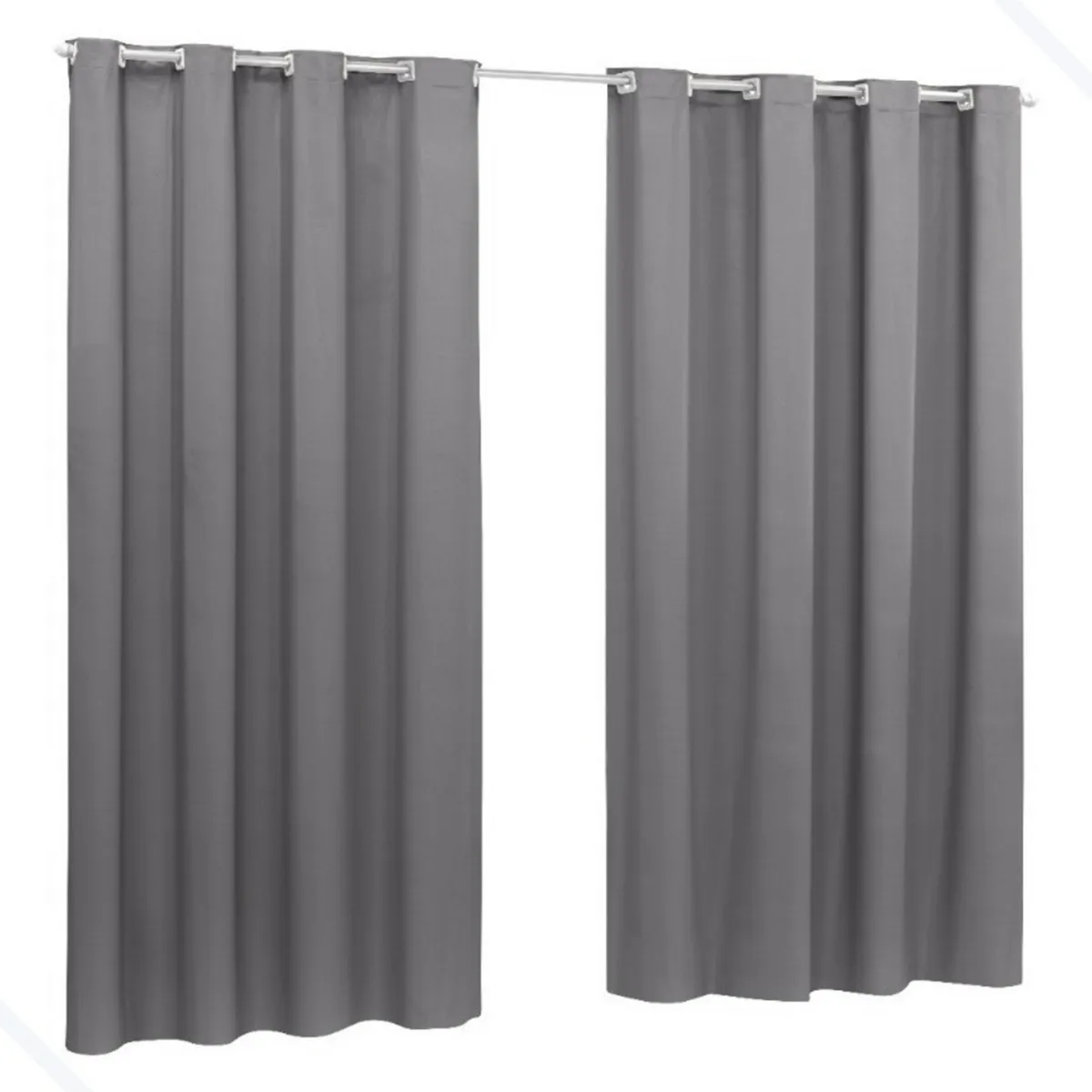a1badf524745c2e635df75365c0d8b25.webp Cortina Blackout De Pvc 2,20m X 1,30m Cinza Corta Luz - Imagem 1