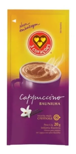 Cappuccino Baunilha Sachê 3 Corações 20g