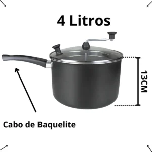 Pipoqueira Tampa De Vidro Antiaderente - Imagem 4