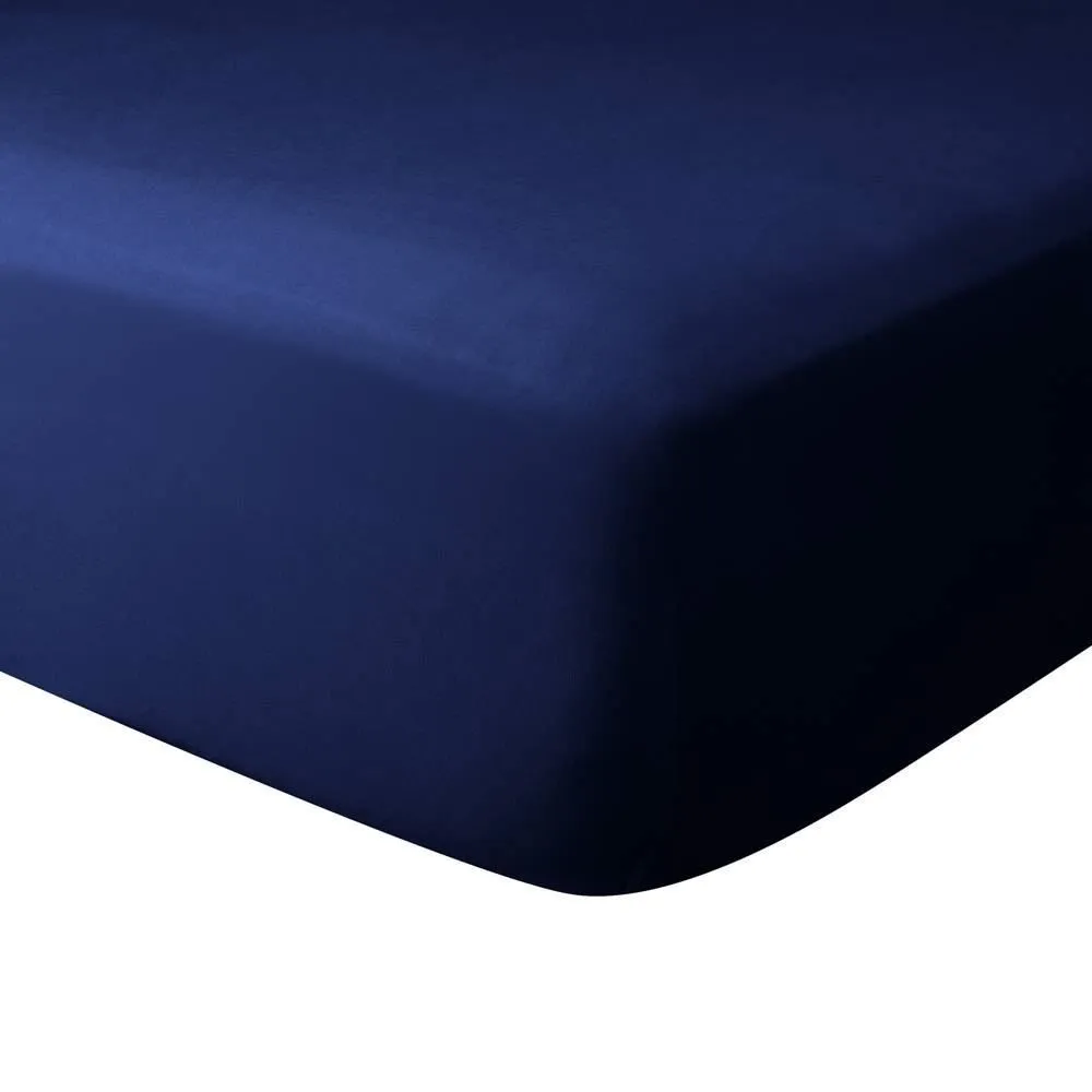 cc6a04cc387a2796d93f95447844ae63.webp Lençol com Elástico Solteiro de Malha Azul 88cm x 188cm x 30 cm - Imagem 1
