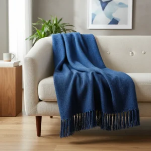 Manta Decorativa e protetora Para Sofá 3 E 4 Lugares 4,0 x 1,80 metros Azul - Imagem 2