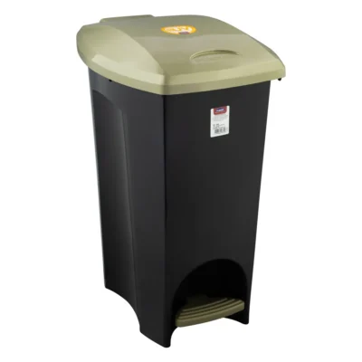 Lixeira com Pedal Preta Plasútil 30 litros