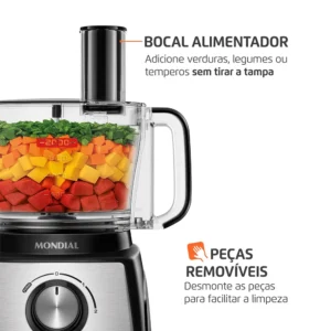 Multiprocessador Turbo Chef 3 em 1 Mondial Preto 1000W- MPN-02-BE 220V - Imagem 5