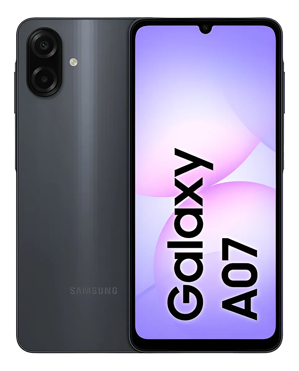 ff34ea85868580bc5853277d5460a1db.webp Celular Samsung Galaxy A07 128GB SM-A075M/DS SM-A075MZKRZTO PRETO QUADRIBAND - Imagem 1