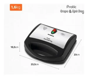 Crepeira Pratic Crepe & Hot Dog Mondial CP-01 Prepara 6 Crepes com 850W de Potência - Preta - 220V - Imagem 4