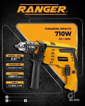 Furadeira Impacto 710W 1/2 220V RFI-0710-220 Ranger - Imagem 4