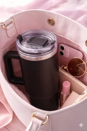 Copo Térmico 1200Ml com Canudo Cinza - Imagem 2