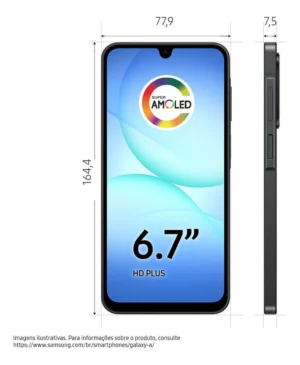 Celular Samsung Galaxy A17 Com Ia, 128gb, 4gb Ram, Câm De 50mp, Tela De 6.7 , Nfc, Ip54 - Preto - Imagem 2