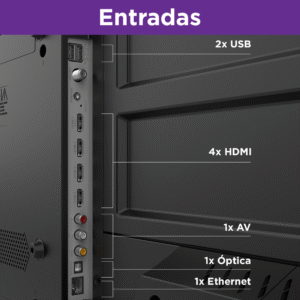 Multi Roku TV 50" Smart com imagem 4K 4 HDMI 2 USB compatível com Alexa e Google Home - TL059M - Imagem 6