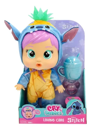 Boneca Cry Babies Loving Care Stitch Disney Multikids Br2620