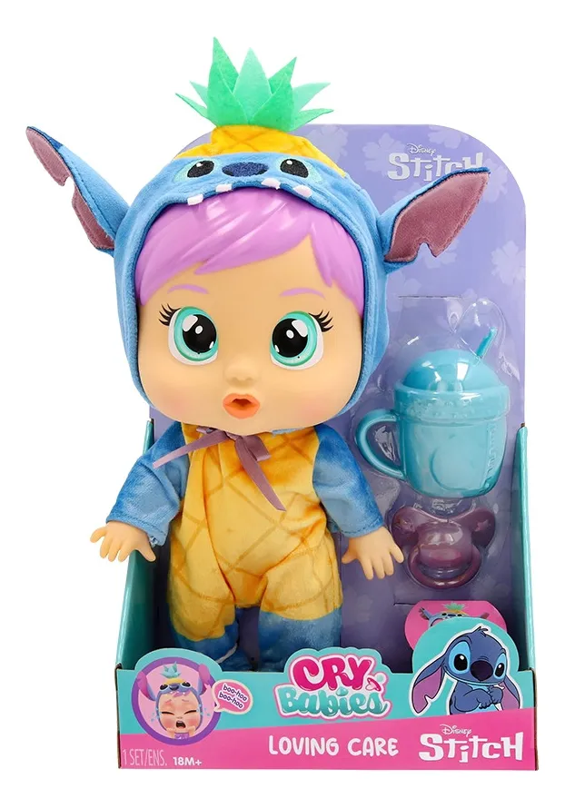 374ecacaae0a68ce0138b72afadd2e67.webp Boneca Cry Babies Loving Care Stitch Disney Multikids Br2620 - Imagem 1