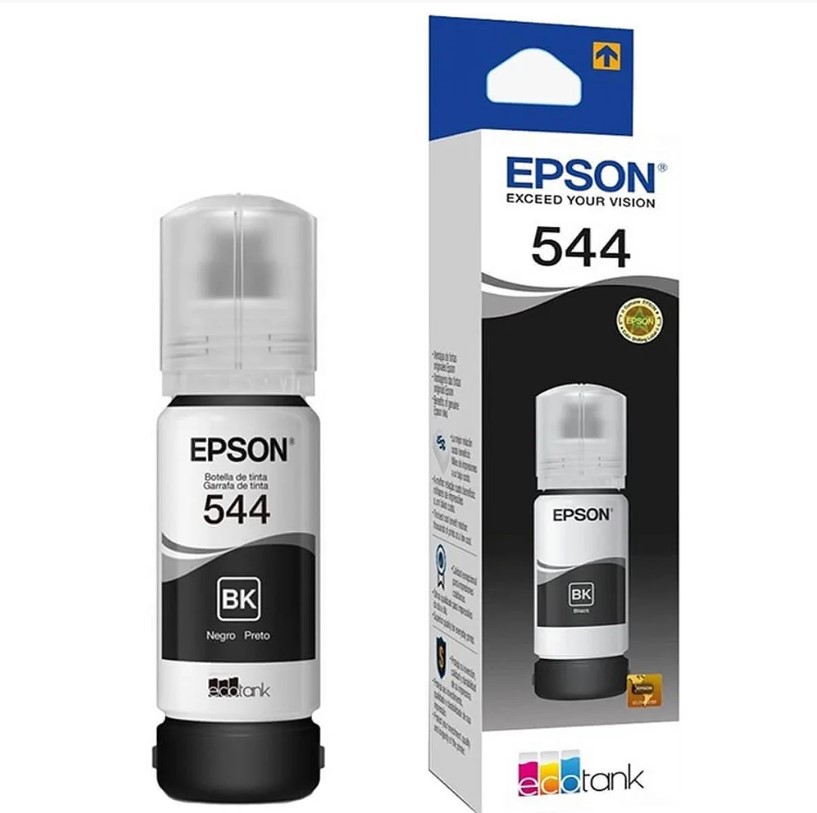 5c1190498490ddb3d1f15ff3d1c2490b.jpg Refil de Tinta EPSON T544 / 544 Preto T544120 65ml - Imagem 1
