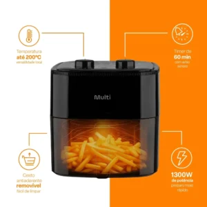 Fritadeira Elétrica Air Fryer 4,2L 1350W 220v Multi - GO253 - Imagem 9