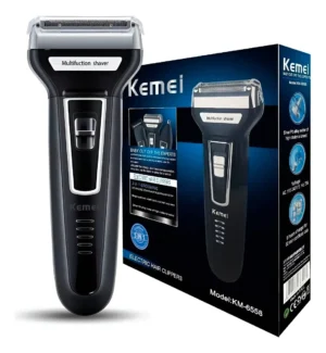 Barbeador E Cortador De Cabelo Kemei 3 em 1 Km-6558 Preto Bivolt
