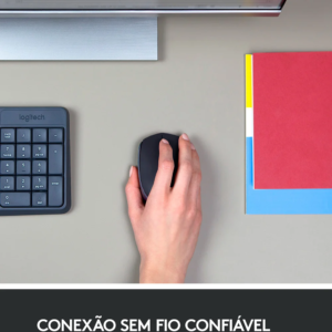 Mouse sem fio Logitech M170 Preto com Grafite - Imagem 8