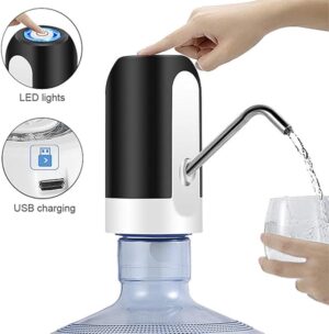 Bomba Elétrica Bebedouro Recarregável USB para Garrafão Galão D'água 5 a 20 Litros