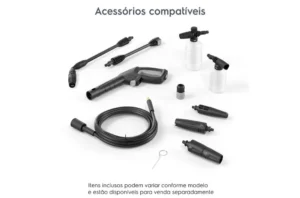 Lavadora de Alta Pressão Electrolux 1800PSI 1400W PowerWash Aplicador Detergente EWS1800 - Imagem 8