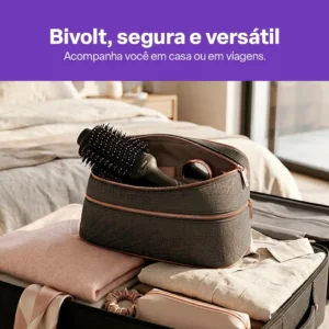 Escova Secadora Essencial Revestimento Nanoceramic Glass 1300W Bivolt Preta Multi Care - EB201 - Imagem 4