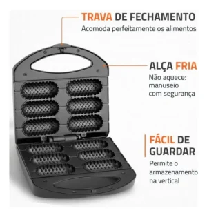 Crepeira Pratic Crepe & Hot Dog Mondial CP-01 Prepara 6 Crepes com 850W de Potência - Preta - 220V - Imagem 5