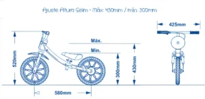 Bicicleta Equilibrio Balance Sem Pedal Aro 12 Nathor - Imagem 4