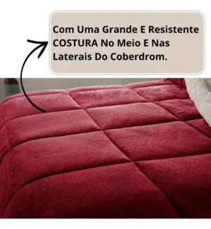Edredom Cobertor Casal Queen Grosso Macio Cor Vermelho - Imagem 3