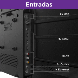 Smart TV Multi Roku 32" com imagem HD 3 HDMI 2 USB - TL052M - Imagem 6