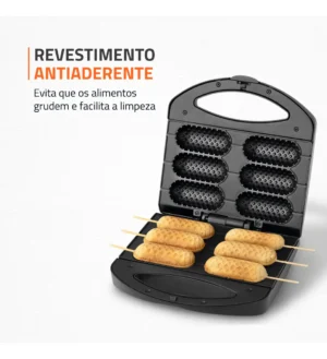 Crepeira Pratic Crepe & Hot Dog Mondial CP-01 Prepara 6 Crepes com 850W de Potência - Preta - 220V - Imagem 3