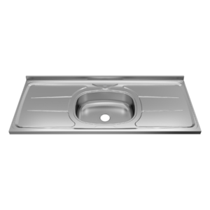 Pia Plus 120x53 0823 Cuba Inox com furo - Ghelplus