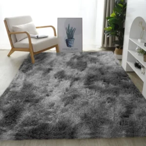 Tapete 2.00x1.50 Felpudo Cinza Mesclado Luxo Para Quarto Sala - Imagem 2
