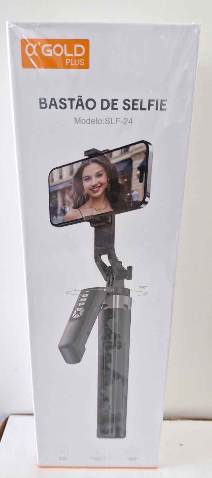 e2df42d174a4ca66df7fa38a1a475ddd.jpeg Tripé Bastão de Selfie para Celular e Câmera Universal A'Gold SLF-24 Altura até 180 cm, Controle Bluetooth e Rotação 360 - Imagem 1